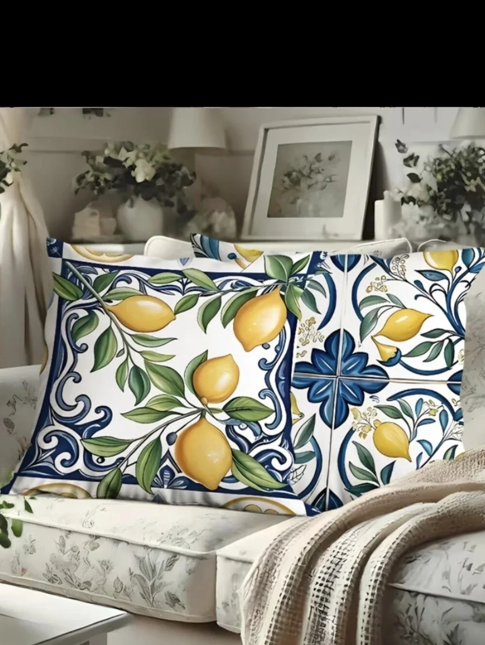 Beautiful Lemon 🍋 Decor 4pc Pillow Cases NEW(pillow Insert Not Included)